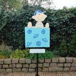 Geboortebord Jongen met petje blank