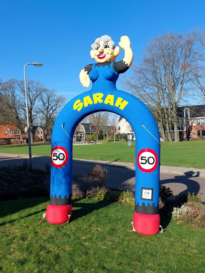 Abraham opblaaspop getint Vrolijk - Afbeelding 2