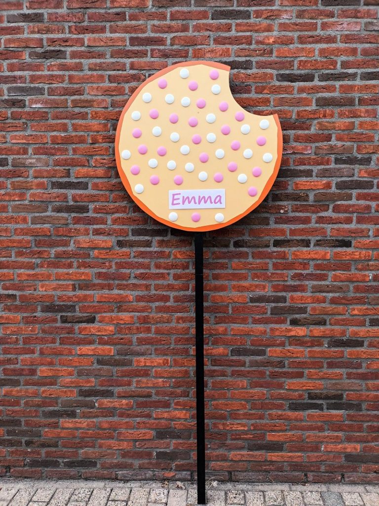 geboortebord beschuit met muisjes huren