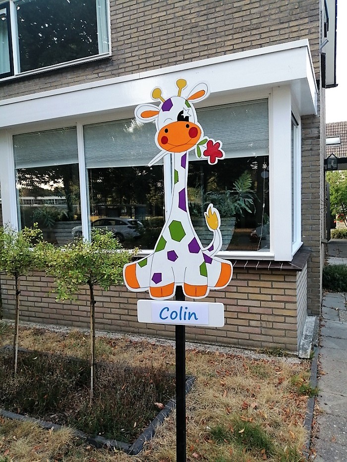Geboortebord Giraffe bont - Afbeelding 2