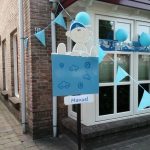 Geboortebord Jongen met petje blank