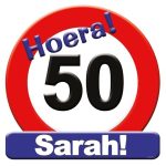 Huldeschild 50 jaar Sarah