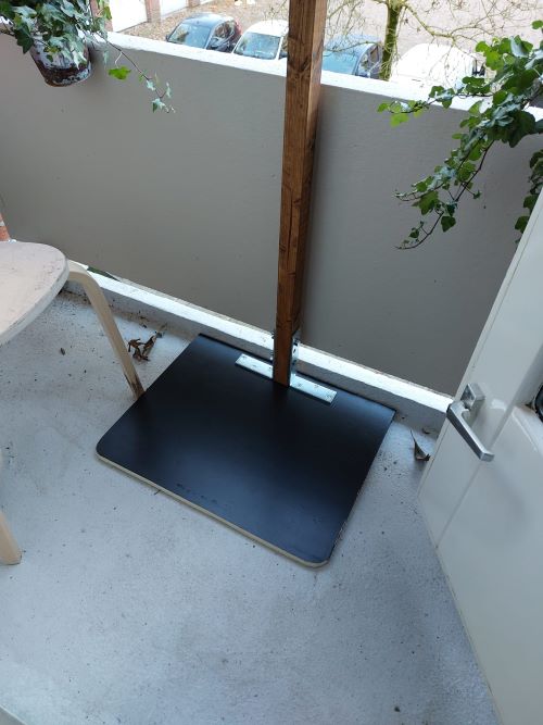 Ooievaar op nest met ei t.b.v. Balkon - Afbeelding 4