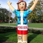 Opblaaspop pensioen Vakantie dame