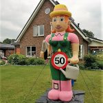 Sarah opblaaspop Tuinvrouw