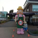 Sarah opblaaspop Tuinvrouw